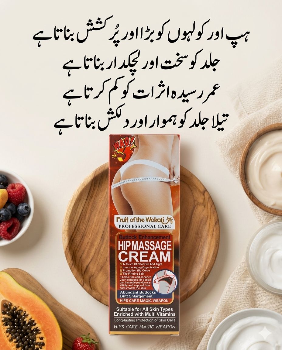 Fruit of the Wokali  Professional Care Hip Massage Cream.