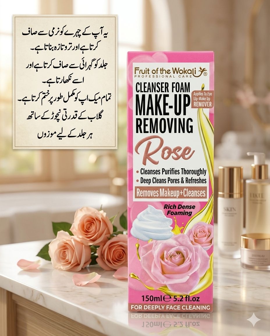 Fruit of the Wokali Cleanser Foam Makeup Removing Rose