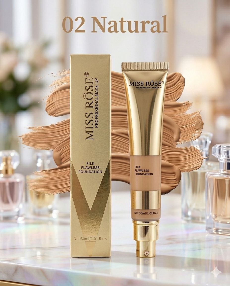 Miss Rôse Silk Flawless  Foundation (Shade:02
