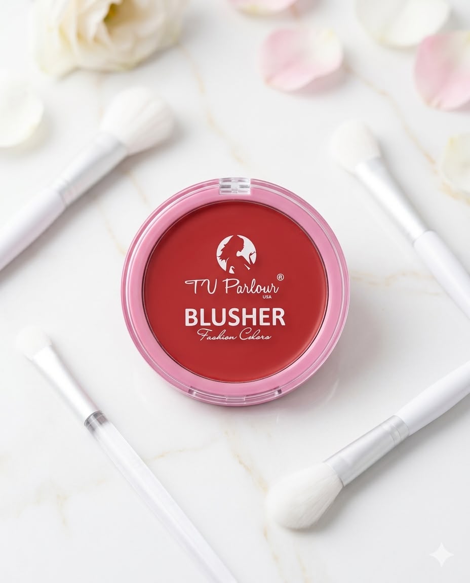 TV Parlour Blusher; Color: Bright Red;